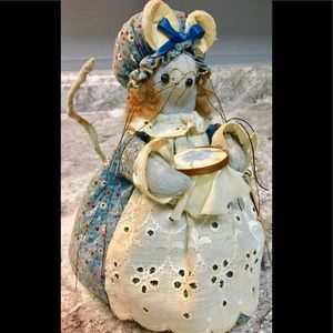 Country Critters Vintage Fabric Sculpture 🐭 Mouse